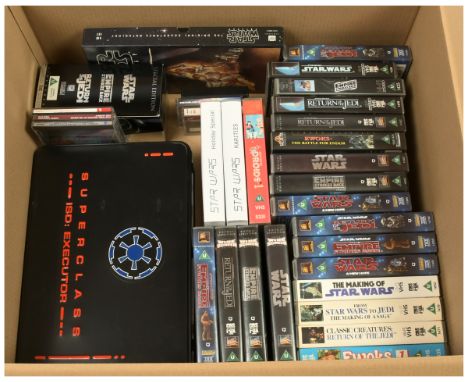 Quantity of Star Wars VHS cassette tapes x24, Includes Superclass ISD: Executor collections set, the making of Star Wars VHS,