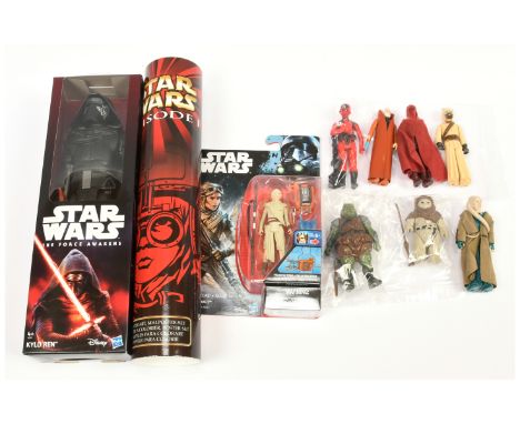 Kenner Star Wars vintage loose 3 3/4" figures x6 and Hasbro Star Wars modern figures and others, vintage figures includes Gam