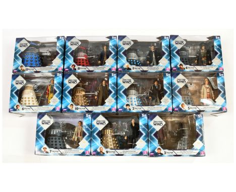 Character Doctor Who Dalek and Doctor figure twin packs x 11, includes first doctor to the eleventh doctor, each with a Dalek