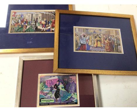 Brocklehurst-Whiston, Macclesfield stevengraph style silk machine woven panels including Huddersfield House, 1890, Charles St
