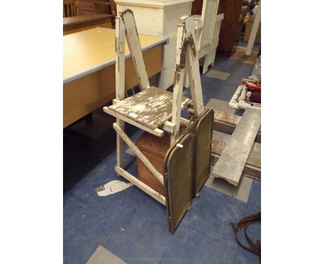 A Step Ladder, Fuel Can and Fire Screen