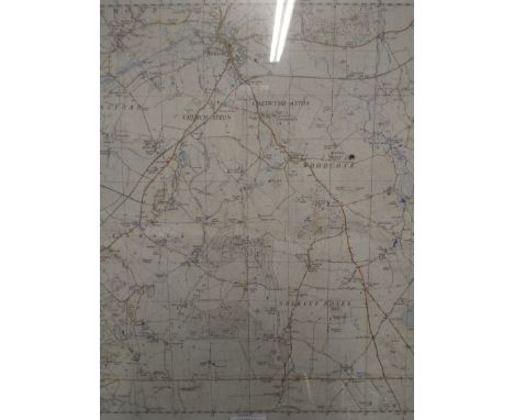 A Framed Ordnance Survey Map of Lilleshall and Newport 