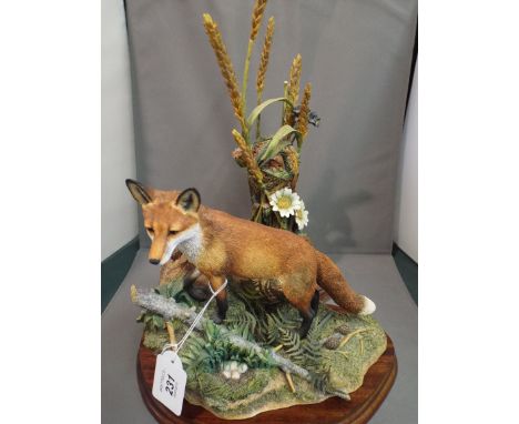 A Border Fine Arts Study of A Fox, 'A Lucky Find' B0703 Together with a Border Fine Arts Study 'Harvest Home' (Bracket one ea