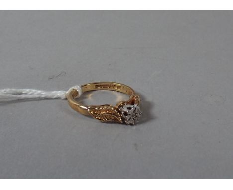 A 9ct Gold Solitaire Dress Ring 2.8gm