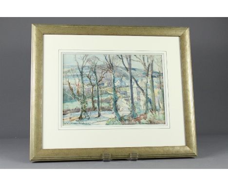 Samuel John "Lamorna" Birch (1869-1955) Watercolour entitled 'Sketch of Lamorna Village' dated 1944, approx 37 w x 26 h cms, 