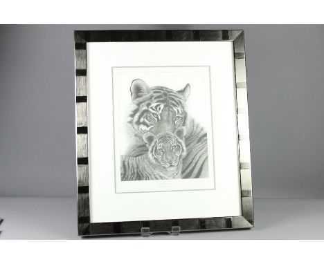 Gary Hodges Wildlife Artist (1954- ) Limited Edition Print, entitled 'Bengal Tiger and Cub' signed in the lower margin, appro