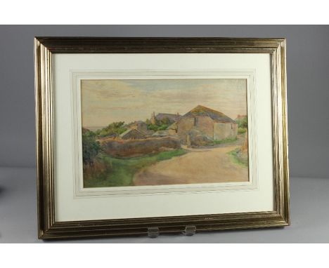 Cotswold School - Cotswold Farm Buildings, approx 27 x 43 cms, framed and glazed, John C. Ellis.Condition for this Lot - Sale