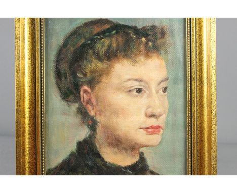 Early 20th Century Oil on Board - Portrait of a Woman; Alan Smith after a work by Degas, approx 24 x 19 cms