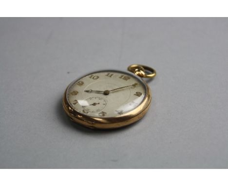 A 14CT CHRONOMETER, brass dust cover, approximate weight 66.9 grams