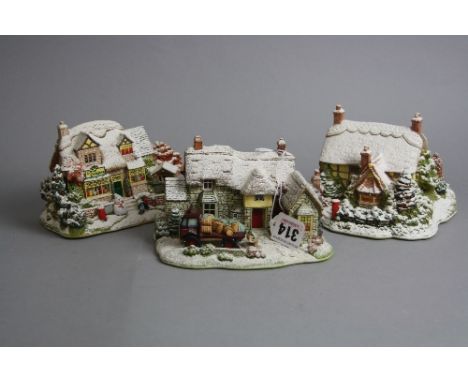 THREE BOXED LILLIPUT LANE ILLUMINATED COTTAGES, 'The Waggon & Horses' L2793, 'Christmas Lights at Sweet Delights' L2556 and '