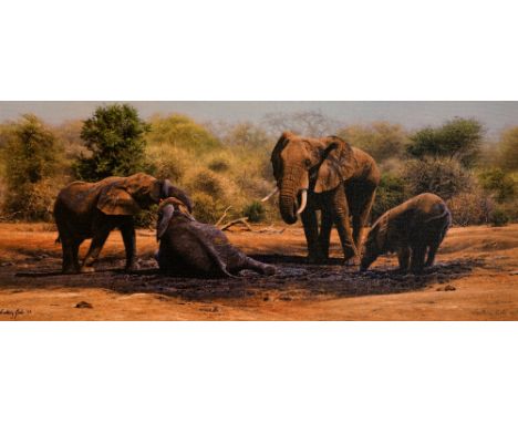 AFTER ANTHONY GIBBS, 'Pachyderm Pleasure', a limited edition print 30/195, signed and numbered in pen by the artist, 82cm x 3