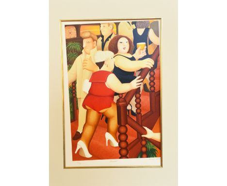 AFTER BERYL COOK, 'STAIRCASE', a limited edition print, no 252/395 numbered, signed and titled in pencil, 61.5cm x 41cm, unfr