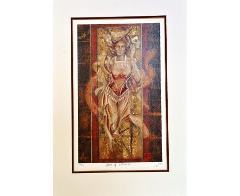 AFTER JOY KIRTON SMITH, 'Queen of Diamonds', a limited edition print 68/195, signed, numbered and titled by the artist in pen