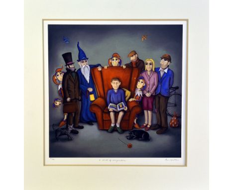 AFTER PAUL HORTON, 'A World of Imagination', a limited edition print 33/495, signed, titled and numbered in pencil, 54cm x 53