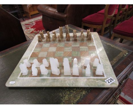 Onyx chess set and pieces