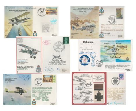 Military Collection of 6 FDC, Air Commodore F M F West signed 60th Anniversary of the first military control operations by th