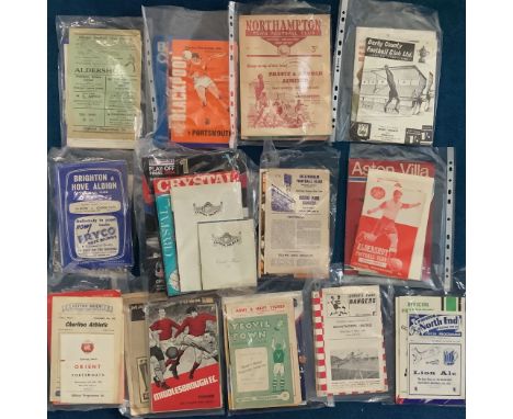 Football, Vintage Matchday Programme Collection of 108 Vintage Programmes From 1960's and 1970's Predominantly. From Teams Su
