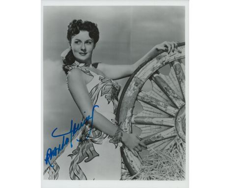 Rhonda Fleming signed vintage black and white photo 10x8 Inch. Good condition. All autographs come with a Certificate of Auth