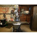 LOADING FEE $90: Bridgeport Mill,spindle speed, accurite digital readout,