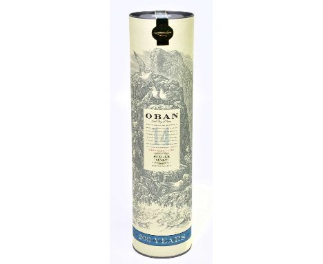 WHISKY; a sealed single bottle of Oban 14 years old Single Malt Scotch whisky, 1994, 43%, 750ml.