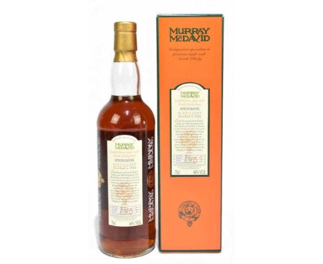 Standard VAT WHISKY; a single bottle of Murray McDavid Springbank Campbeltown Single Malt Scotch Whisky, distilled 1965, Cask