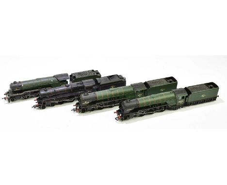 BACHMANN; four OO gauge locomotives and tenders to include 73171, ‘Green Arrow’, ‘Borderer’ and ‘Great Eastern’.