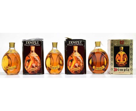 WHISKY; three bottles of Haig Dimple Scotch whisky, to include an aged 12 years example, 1l.