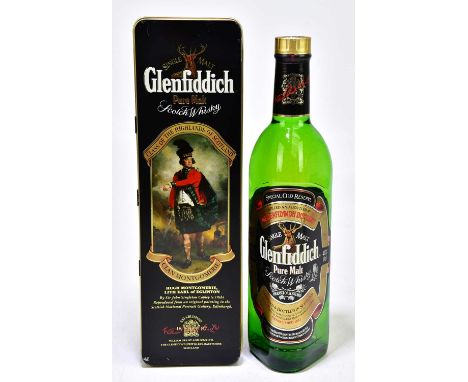 WHISKY; a single bottle of Glenfiddich Single Malt Pure Scotch whisky, 40%, 700ml, cased.