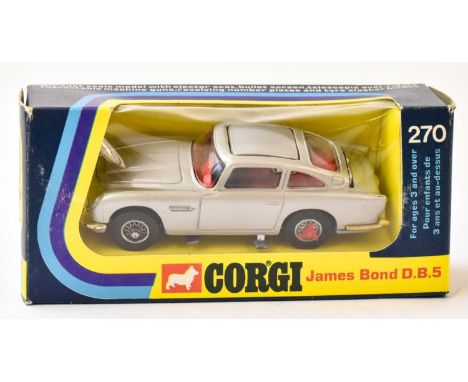 CORGI; a boxed model 270 James Bond DB5, with sealed envelope which includes, passenger and lapel badge. 