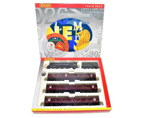 HORNBY; a boxed OO gauge scale model set comprising locomotive and tender, Flying Fox 60106 and three Marylebone Rugby Sheffi