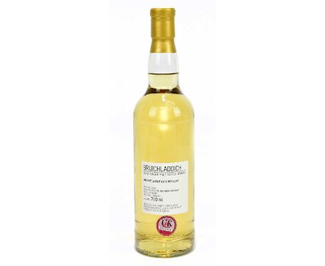 WHISKY; a single bottle Bruichladdich Islay Scotch whisky, private single cask bottling, cask number 1403, Bourbon hogshead b