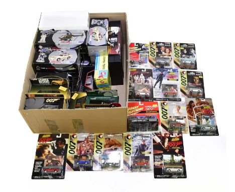 A collection of assorted model vehicles and helicopters relating to James Bond, various brand to include Johnny Lightning, Co