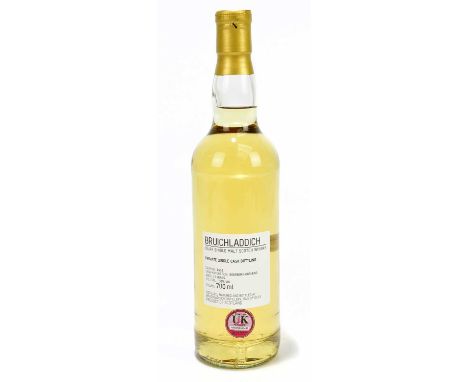 WHISKY; a single bottle Bruichladdich Islay Scotch whisky, private single cask bottling, cask number 1403, Bourbon hogshead b