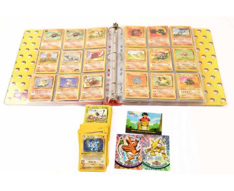 POKEMON; a collection of various Pokemon cards to include Holographic Hitmonchan, a Machamp first edition holographic base se