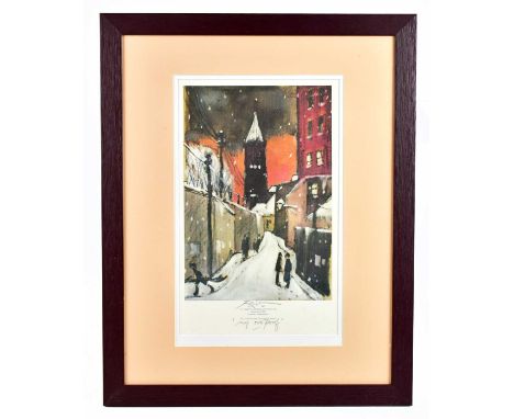 † HAROLD FRANCIS RILEY DL DLITT FRCS DFA ATC (1934-2023); pencil signed artist's proof print, 'St Mary's Church Swinton, 1951