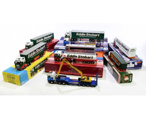 CORGI; seven boxed diecast models of Eddie Stobart vehicles, together with two Tenco examples.Condition Report: All models wi