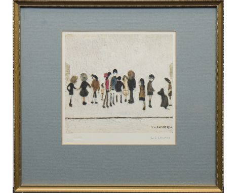 * LAURENCE STEPHEN LOWRY RA (BRITISH 1887 - 1976),GROUP OF CHILDRENlimited edition lithograph, signed in pencil and with The 