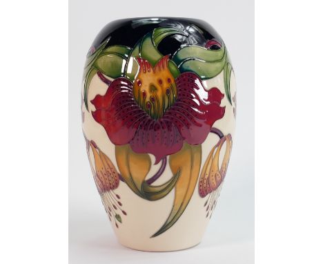 Moorcroft Anna Lily vase: Designed by Nicola Slaney, height 18cm