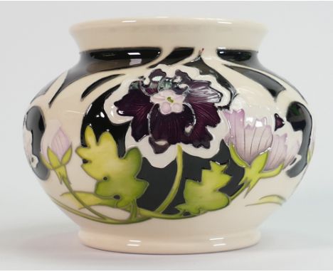 Moorcroft Penny Black vase: Trial piece dated 15/10/19. Height 12.5cm