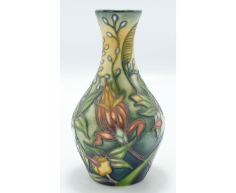 Moorcroft Prairie Summer vase: Height 13cm, boxed.