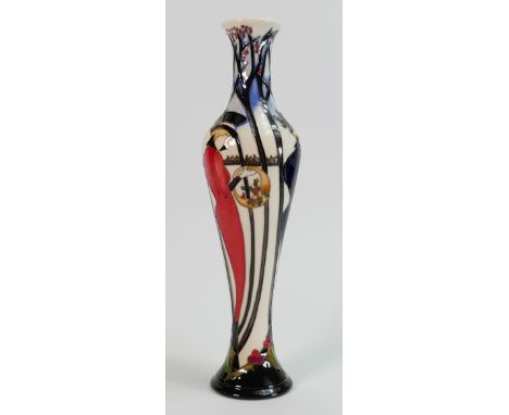 Moorcroft Style of the season vase: Number 278 of a limited edition and signed by designer Kerry Goodwin. Height 30.5cm