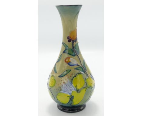 Moorcroft Hypericum vase: Height 17cm, boxed.