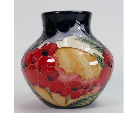 Moorcroft Forever England vase: Designed by Vicky Lovatt, height 12.5cm