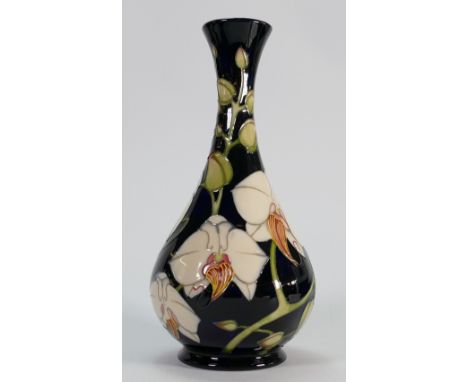 Moorcroft Chatsworth vase: Signed by designer Phillip Gibson and dated 14/10/01. Limited edition 11/350. Height 23cm, boxed.