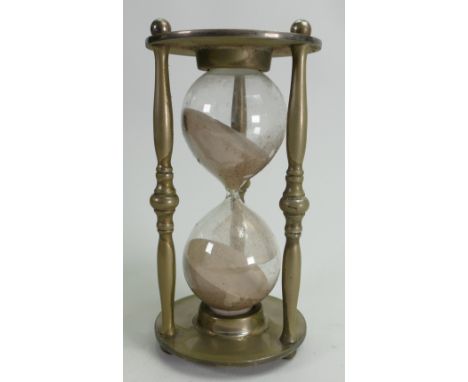 Silver plated early 20th century sand timer: height 25cm.