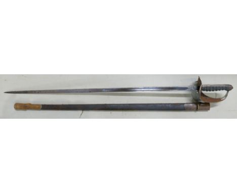 George V Infantry Officers Sword: Retailed by Samuels Bro. Military Outfitters, Wilkinson issue number on back edge.