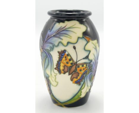 Moorcroft Avalon Butterfly vase: Height 10cm, boxed.