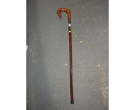 Walking Stick with White Metal Mount 