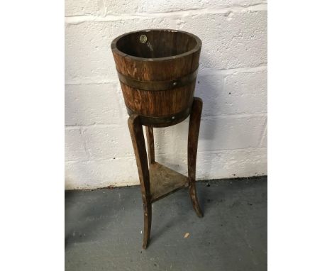 Coopered Barrel Planter 