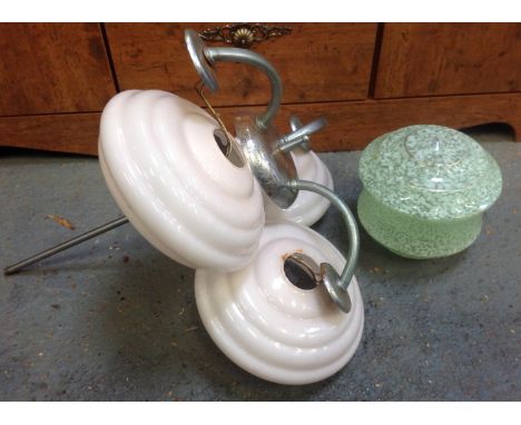 Ceiling Light Fitting with Glass Shades 